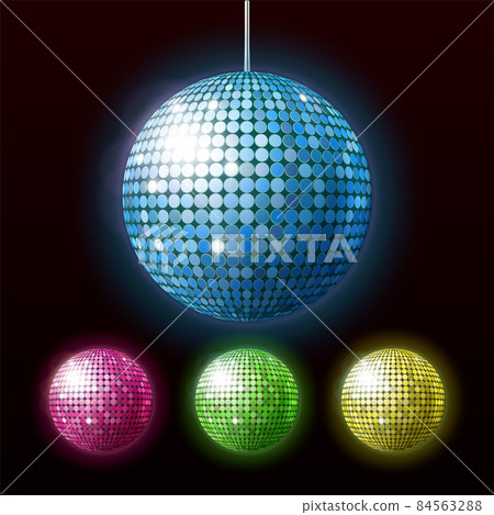 Disco Ball Night Club Dance Party Tool Set Vector Disco Ball Night Club Dance Party Tool Set Vector 84563288
