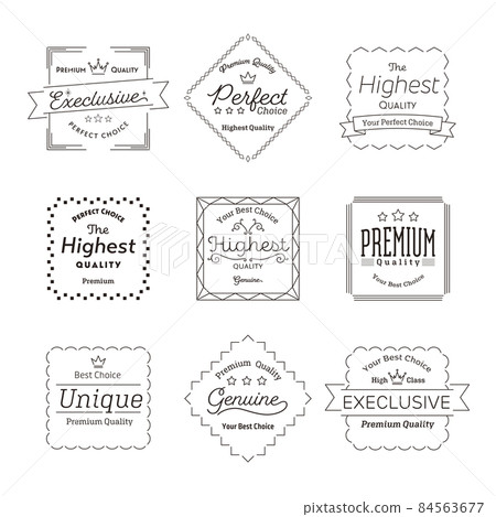 A simple monochrome label. A modern and cute badge. Great for titles and badge frames. A simple monochrome label. A modern and cute badge. Great for titles and badge frames. 84563677