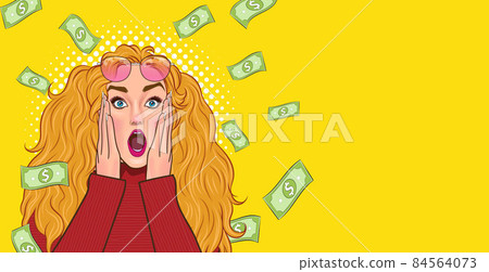 shocked woman with glasses open mouth wow Falling Down Money shocked woman with glasses open mouth wow Falling Down Money 84564073