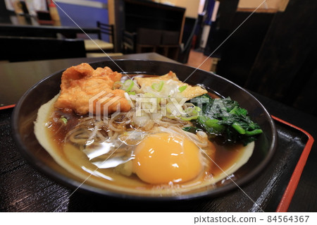 Standing soba, lunch, all on top, soba shop 84564367