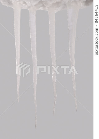 Icicle isolated on a grey (Clipping path) Icicle isolated on a grey (Clipping path) 84564415