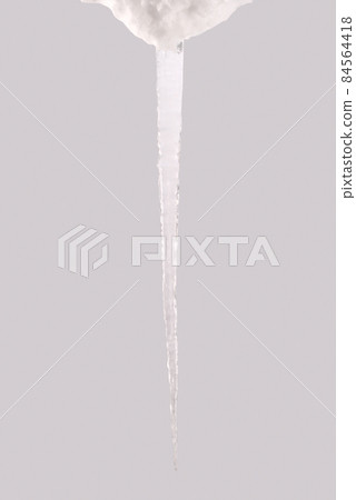 Icicle isolated on a grey (Clipping path) Icicle isolated on a grey (Clipping path) 84564418