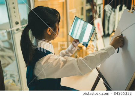 少女 畫 繪畫 84565332