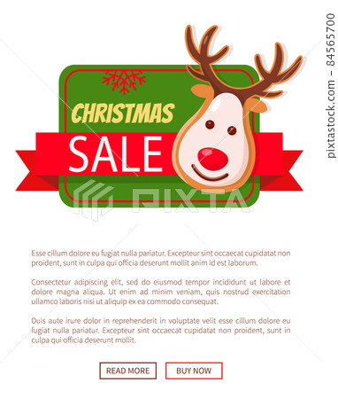 Christmas Sale Greeting Card Gingerbread Deer Head 84565700