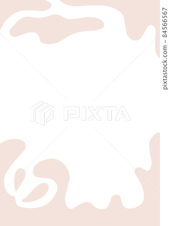 hand drawn simple photo post or stories frame with smooth organic shapes trendy dusty palette, social media advertising template. 84566567