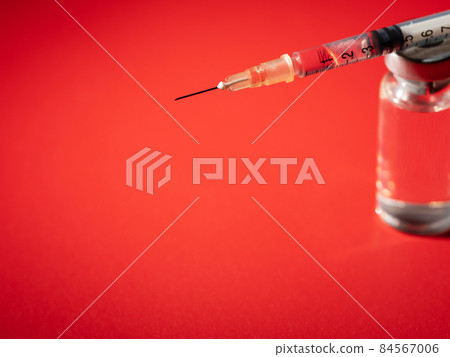 Syringe and vial bottle coronavirus image 84567006