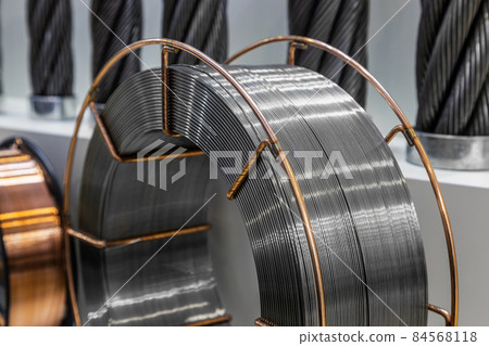 coils with copper and steel wire on a light coils with copper and steel wire on a light 84568118