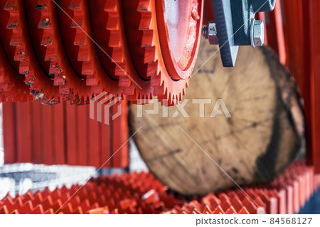 sawmill feeding flanges in woodworking machine at the sawmill sawmill feeding flanges in woodworking machine at the sawmill 84568127