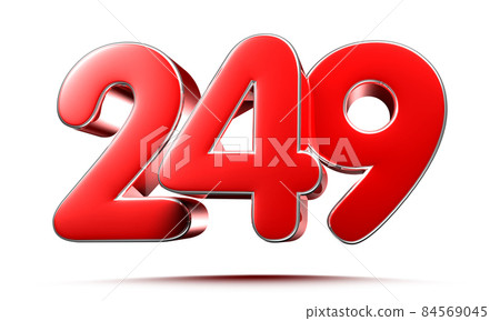 number 249 red. number 249 red. 84569045
