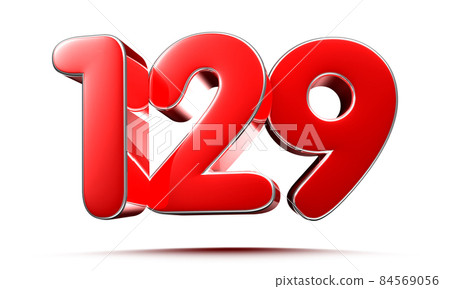 number 129 red. number 129 red. 84569056