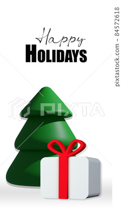 New year and Christmas 3d render banner or 84572618