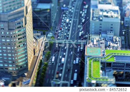 Miniature-style capital highway No. 3 Shibuya line in the direction of Shibuya [Traffic image] 84572652