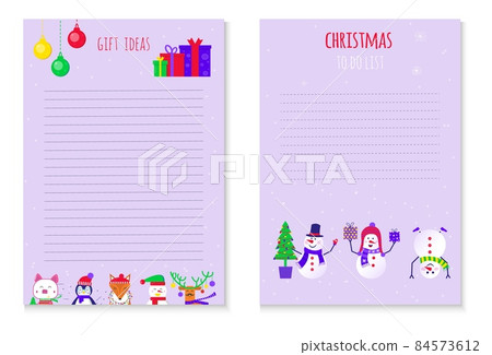 Christmas to do list with snowman Christmas to do list with snowman 84573612