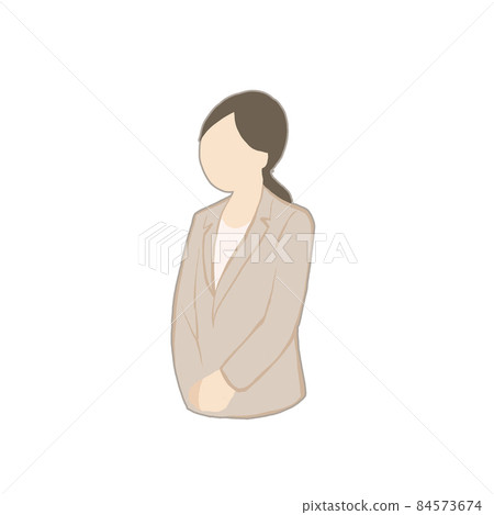 一個穿西裝的女人剪影的插圖 一個穿西裝的女人剪影的插圖 84573674