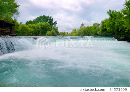 Waterfall Manavgat Turkey on a cloudy day. Waterfall Manavgat Turkey on a cloudy day. 84573999