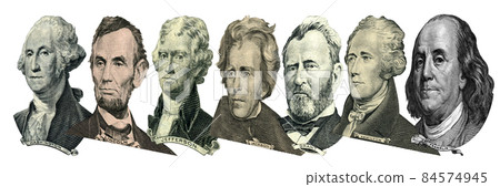 Portraits of presidents and politicians from dollars Portraits of presidents and politicians from dollars 84574945