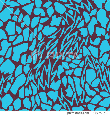 Abstract geometric seamless pattern. Abstract cut shapes with ragged edges. Stylized animal giraffe skin fur print texture. Fashion design for textile, fabric, backdrop or any surface. Abstract geometric seamless pattern. Abstract cut shapes with ragged edges. Stylized animal giraffe skin fur print texture. Fashion design for textile, fabric, backdrop or any surface. 84575149