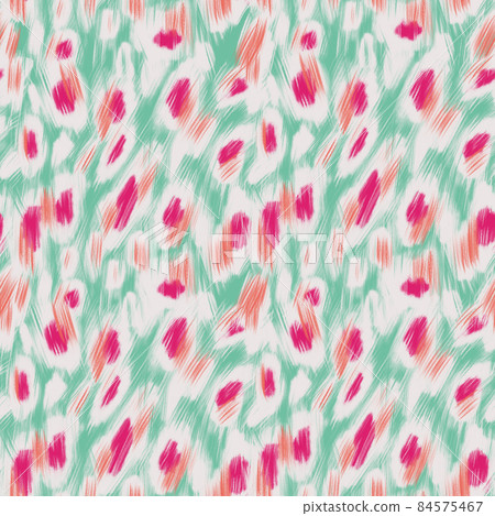 Abstract spotted shapes ornament. Geometric rounded sketch style shapes. Leopard spots seamless pattern. African animal fur skin print  leather illusion. Textile and fabric fashion design. 84575467