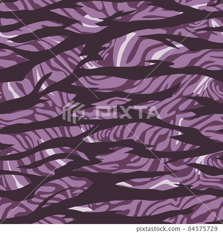 Geometric seamless pattern made of rough borders stripes mixed with curved wavy lines. Artistic zebra striped animal skin background. Rippled texture ornament. Geometric seamless pattern made of rough borders stripes mixed with curved wavy lines. Artistic zebra striped animal skin background. Rippled texture ornament. 84575729