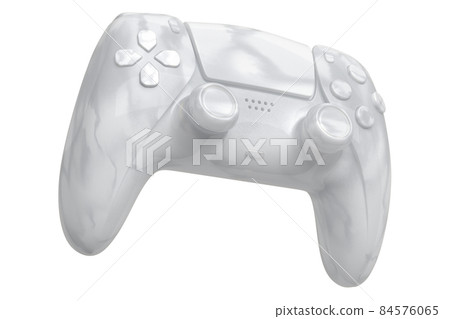 Realistic marble video game joystick on white background. 3D rendering of streaming gear for cloud gaming or concept of champion and winner awards Realistic marble video game joystick on white background. 3D rendering of streaming gear for cloud gaming or concept of champion and winner awards 84576065