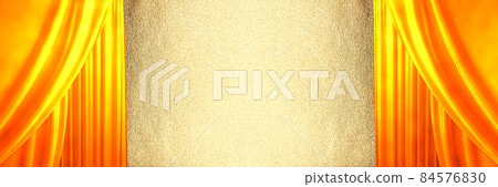Gold curtain stage 84576830