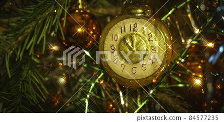 Christmas toys on the tree 84577235