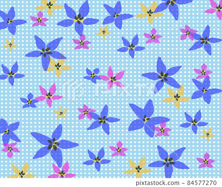 花卉和圓點的插圖背景 84577270