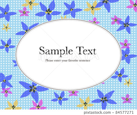 花卉和圓點背景圖框 花卉和圓點背景圖框 84577271