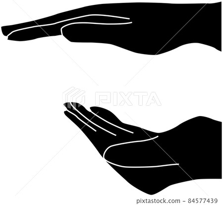 Hand silhouette material Hand silhouette material 84577439