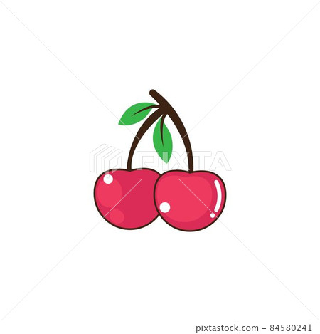 Cherry logo vector icon 84580241