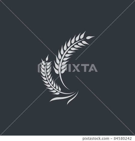 Wheat logo vector icon 84580242