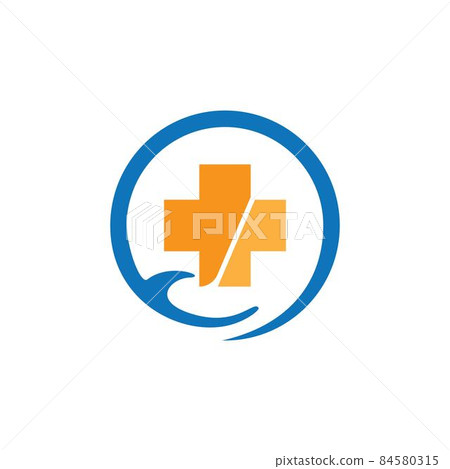 Medical cross logo vector icon Medical cross logo vector icon 84580315