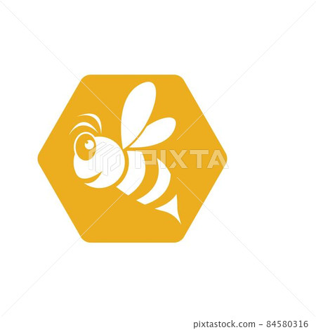 Bee logo vector icon illustration Bee logo vector icon illustration 84580316