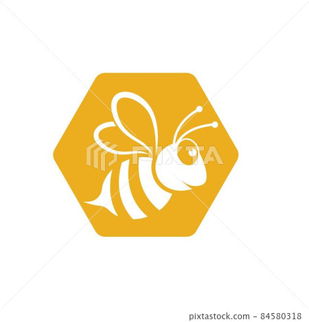 Bee logo vector icon illustration Bee logo vector icon illustration 84580318