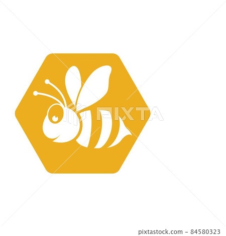 Bee logo vector icon illustration Bee logo vector icon illustration 84580323