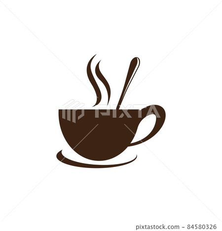 Coffee cup logo vector icon Coffee cup logo vector icon 84580326