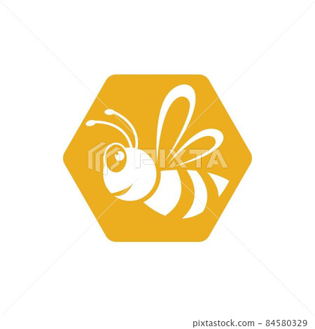 Bee logo vector icon illustration 84580329