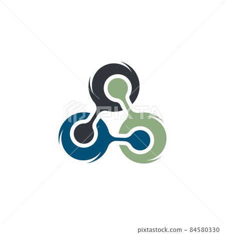 Molecule logo vector icon 84580330