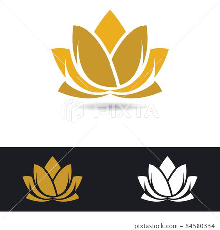 Lotus logo template vector icon Lotus logo template vector icon 84580334
