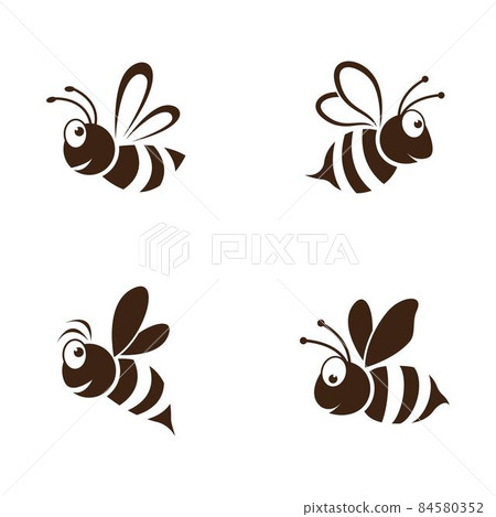 Bee logo vector icon illustration Bee logo vector icon illustration 84580352