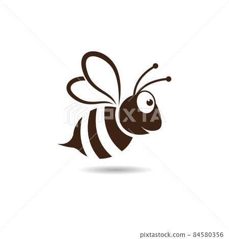 Bee logo vector icon illustration 84580356