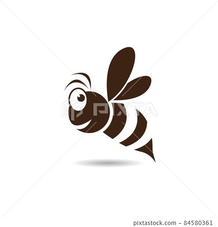 Bee logo vector icon illustration 84580361
