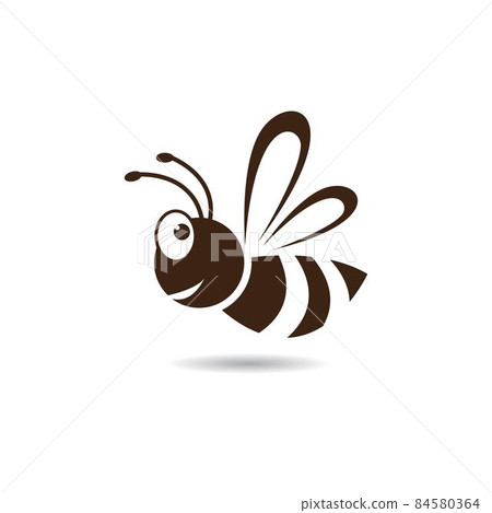 Bee logo vector icon illustration 84580364
