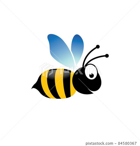 Bee logo vector icon illustration Bee logo vector icon illustration 84580367