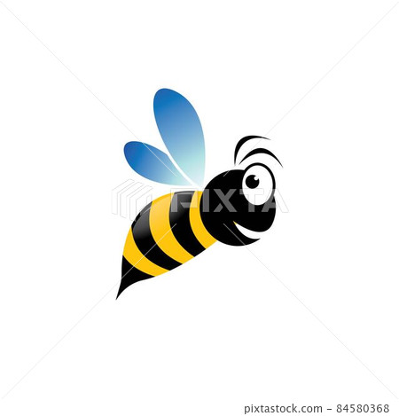 Bee logo vector icon illustration Bee logo vector icon illustration 84580368