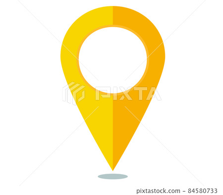 Simple yellow map pin 84580733