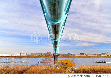 江戶川洩水管橋/妙電1管（千葉縣市川市） [2021.11] 84581534