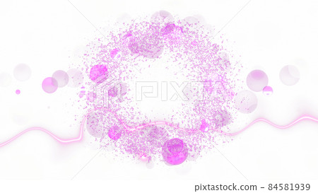 CG particles background of light balls and lines with a copy space in the center 84581939