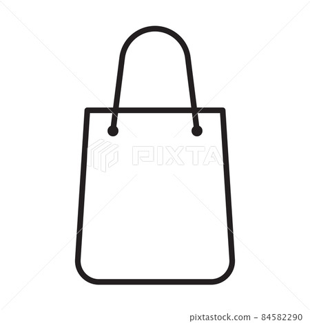 Shopping bag outline icon vector isolated on white background for graphic design, logo, web site, social media, mobile app, illustration 84582290