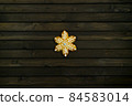 Homemade Christmas cookie on fark wooden table. 84583014
